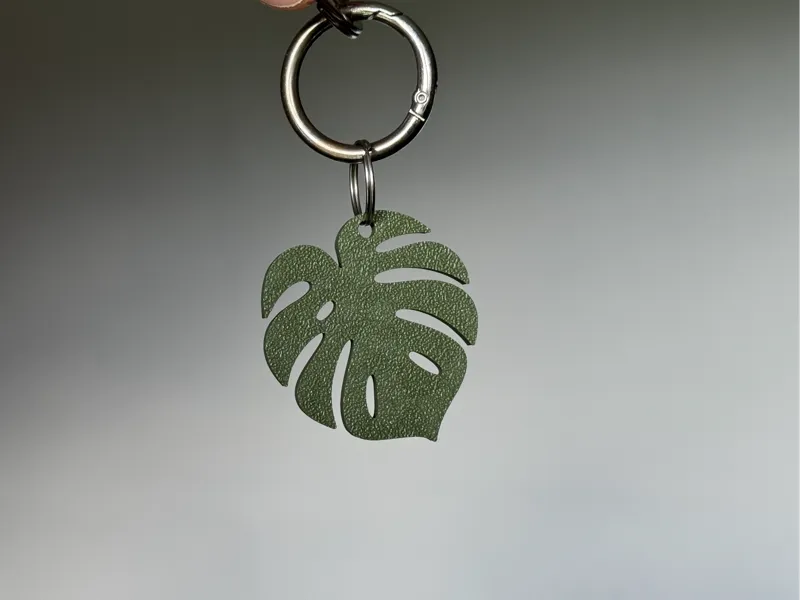 Monstera Leaf Keychain
