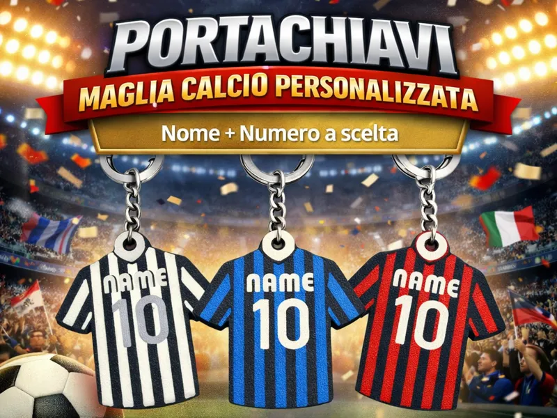 Portachiavi maglia calcio personalizzata-nome-idea
