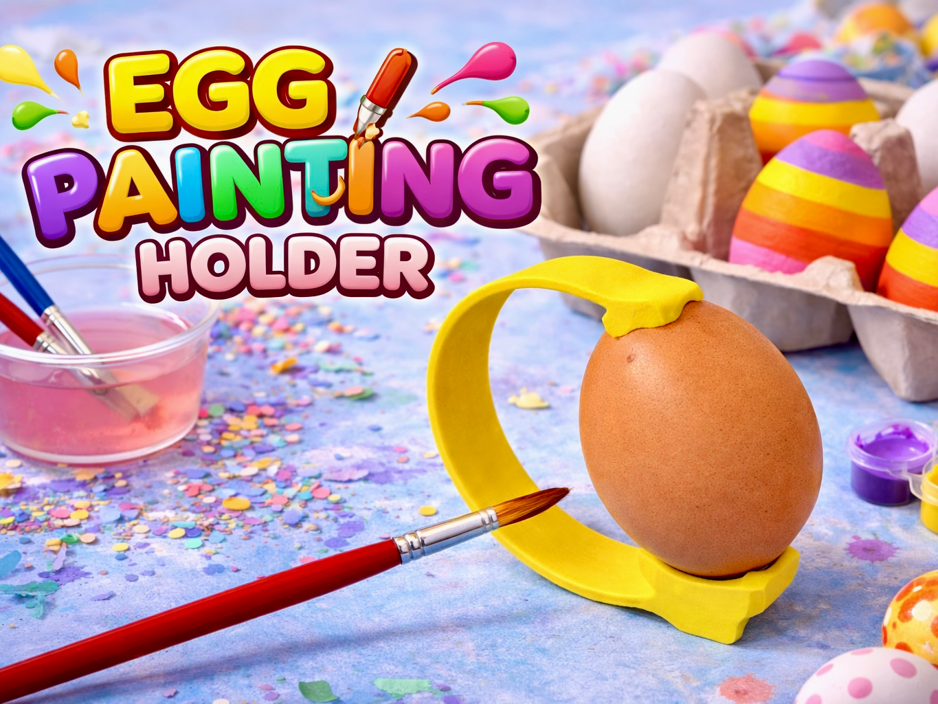 Egg Painting Holder  - Fits Different Egg Sizes