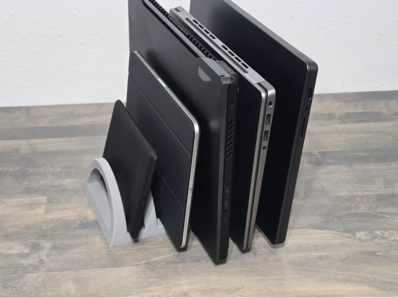 Multiple laptop vertical holder 0.9in 5 slot