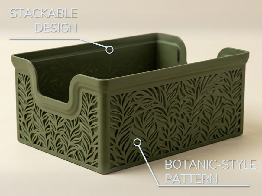 Botanic Stackable Bin - 119x170mm