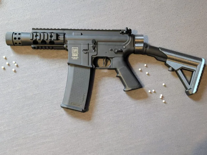 15° Dropstock for Airsoft M4 (Improved Stability)