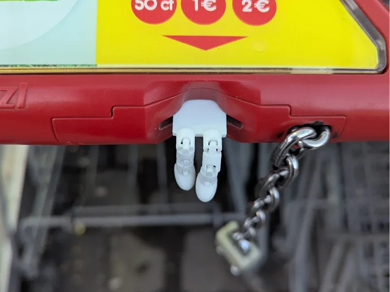 shopping cart chip "Dead man" 1 Euro sized