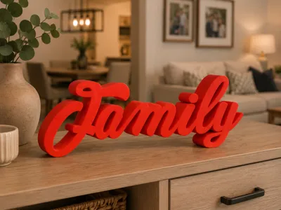 Family – Home Table Decor 3D Printed