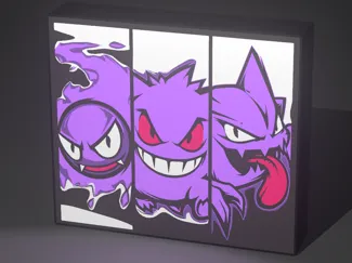 LightBox Pokémon Fantasma Gengar Haunter y Gastly