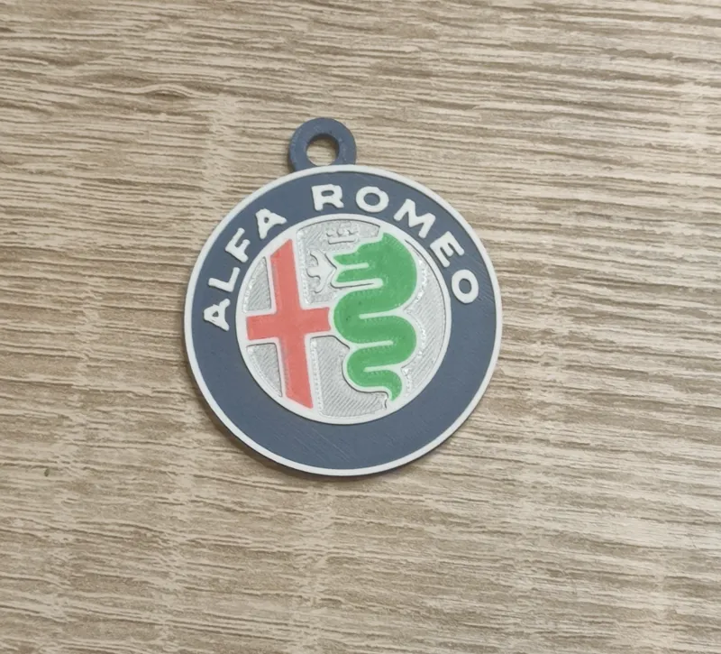 Alfa Romeo logo keychain