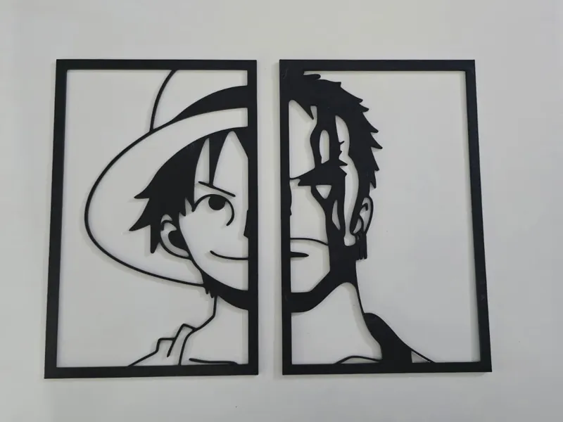 Wall Art One Piece Luffy & Crocodile