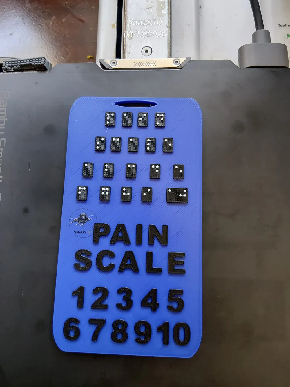 Scale Tag Braille Pain Scale Tag - Free 3D Print Model - MakerWorld