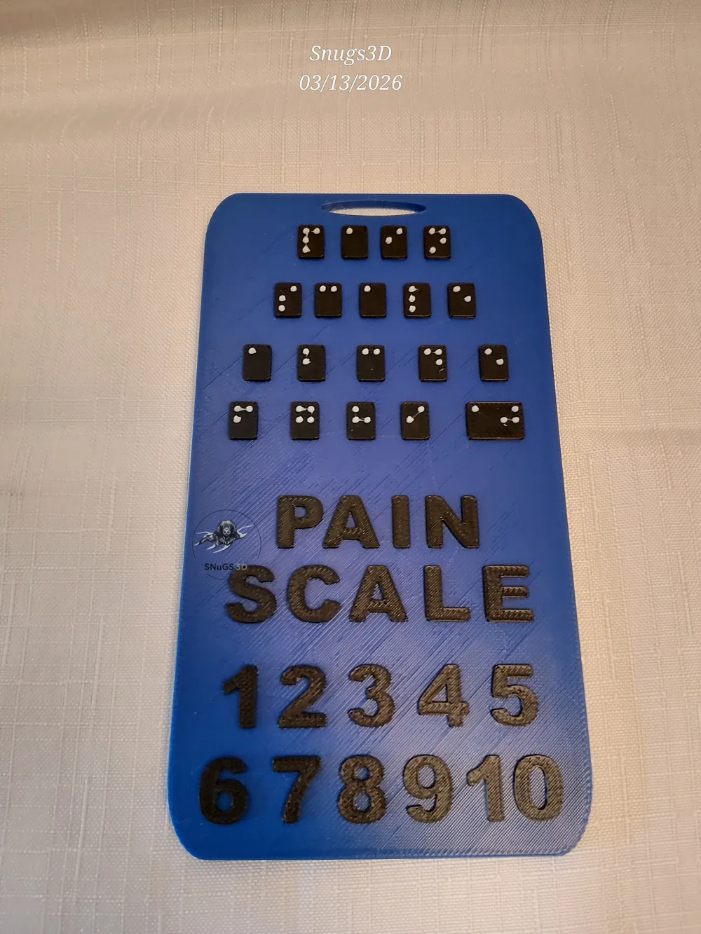 Scale Tag Braille Pain Scale Tag - Free 3D Print Model - MakerWorld