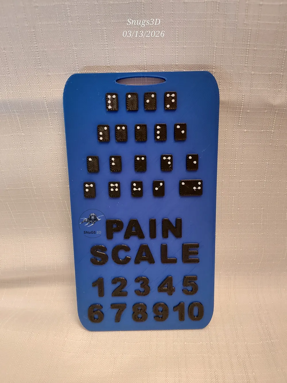 Scale Tag Braille Pain Scale Tag - Free 3D Print Model - MakerWorld