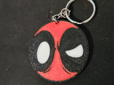 Deadpool Wink Logo Keychain