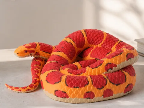 Figura decorativa: Corn Snake Sculpture Realistic Serpent Figurine — referencia de MakerWorld
