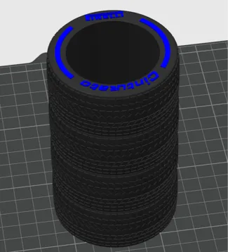 Wet F1 tyre stack pen holder
