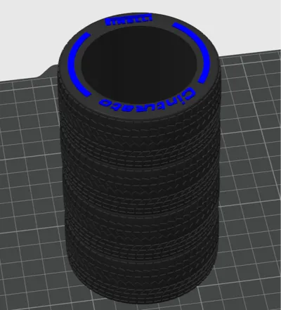 Wet F1 tyre stack pen holder