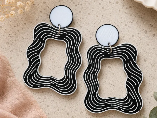 Pendientes organicos ondas