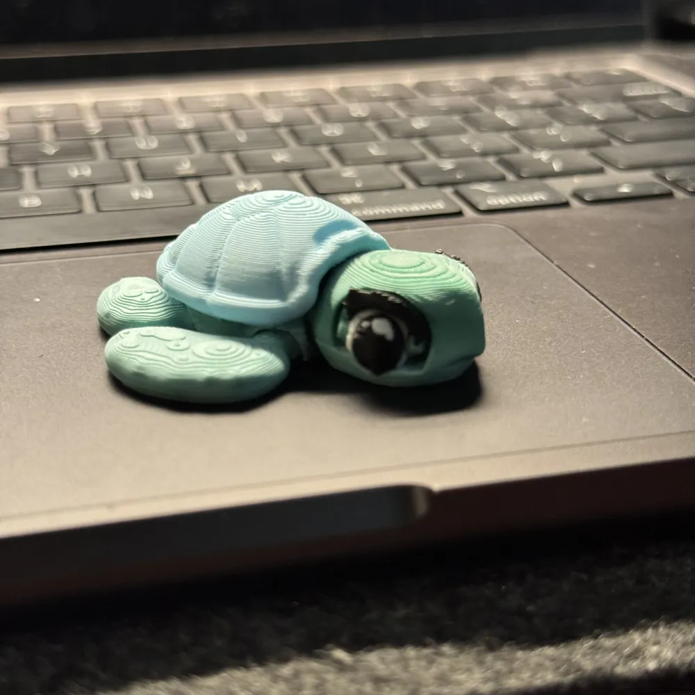 Mini Turtle Face Articulated Mini Sea Turtle - Free 3D Print Model - MakerWorld