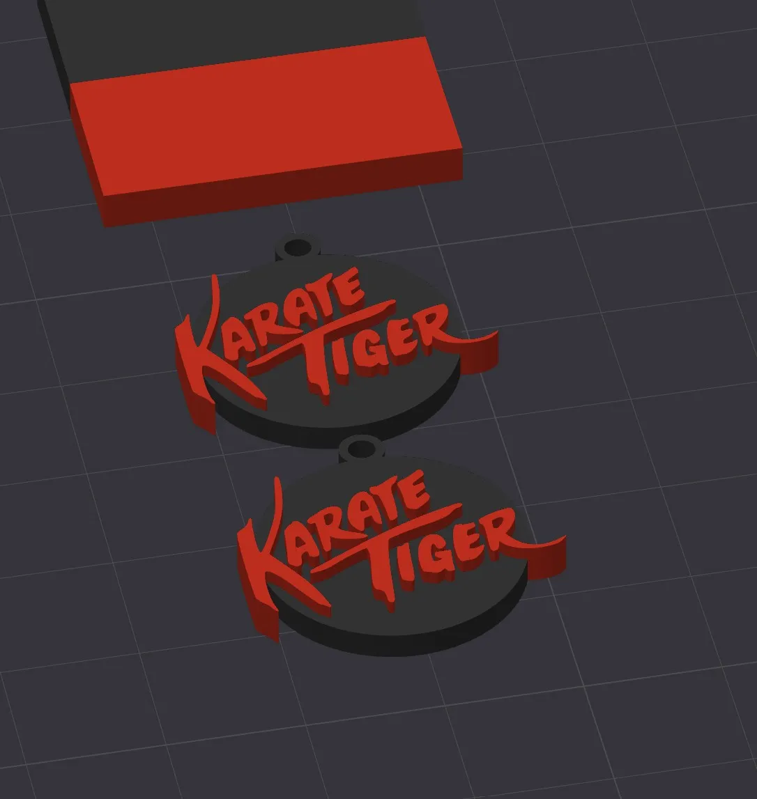 Karate Tiger Schlüsselanhänger / Ohrringe view 3