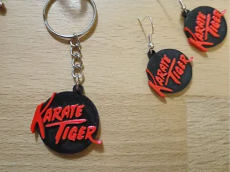 Karate Tiger Schlüsselanhänger / Ohrringe