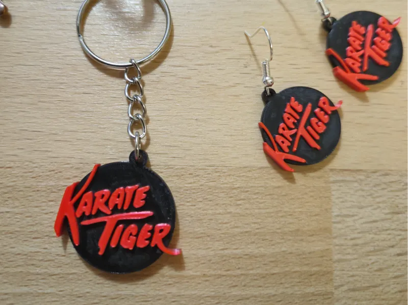 Karate Tiger Schlüsselanhänger / Ohrringe