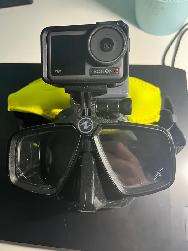Fixation GoPro/DJI Action pour masque Aqualung Look