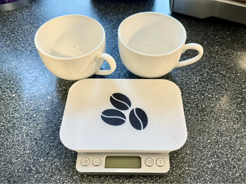 Dual Cup Scales Support for Espresso