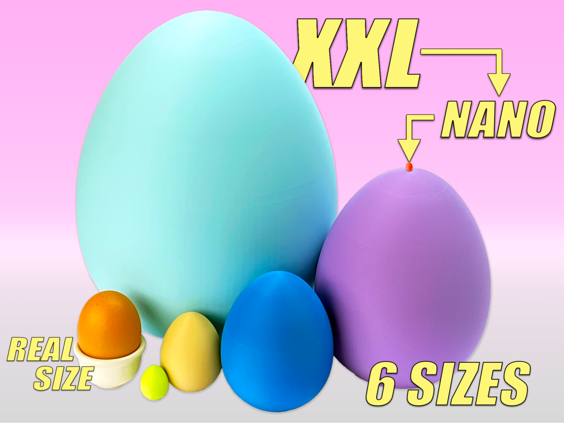 Easter Egg Set – XXL to Nano (6 Sizes)