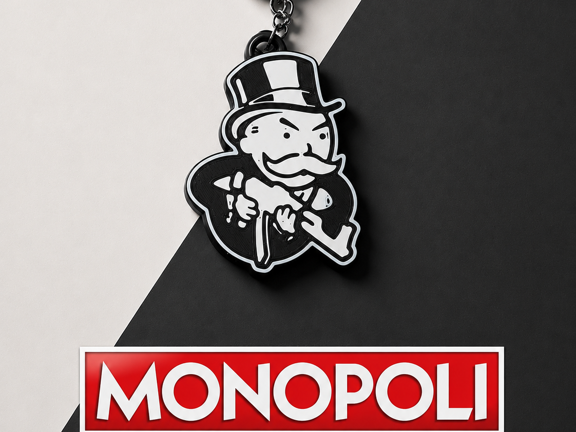 Mr Monopoly keychain
