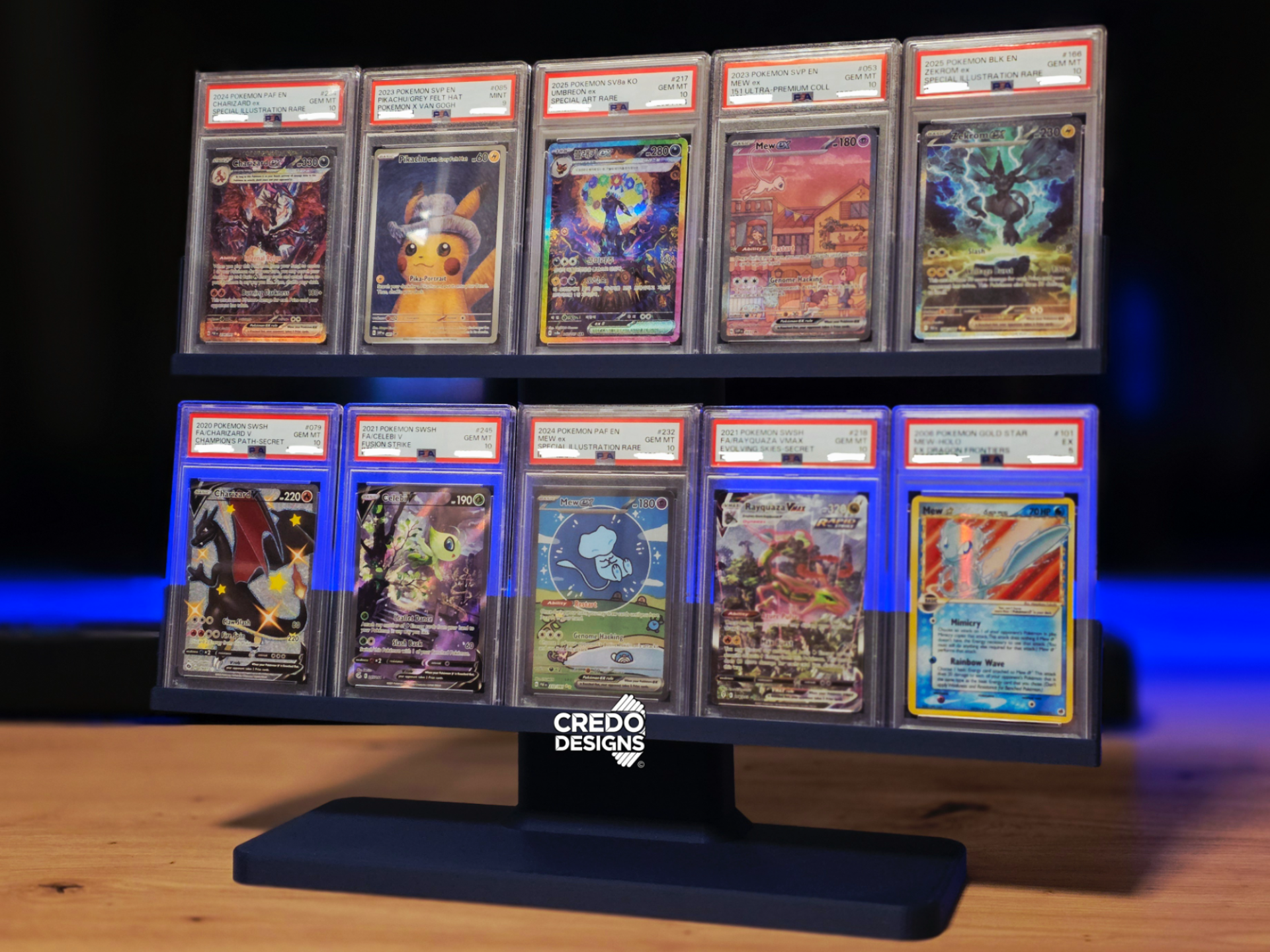 5x2 Pokémon PSA Slab Modern TCG Display Stand