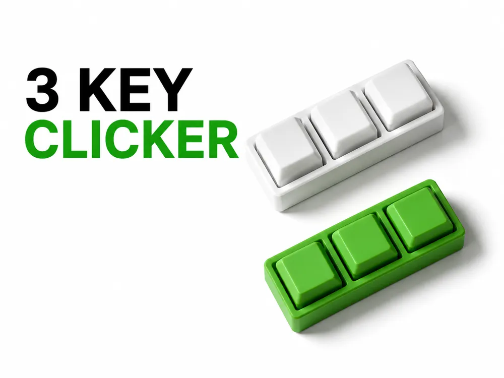 Objeto manipulable: 3 Key Clicker. Referencia del modelo original.