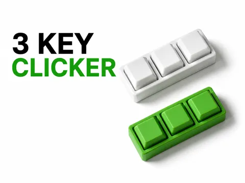 Objeto manipulable: 3 Key Clicker — referencia de MakerWorld