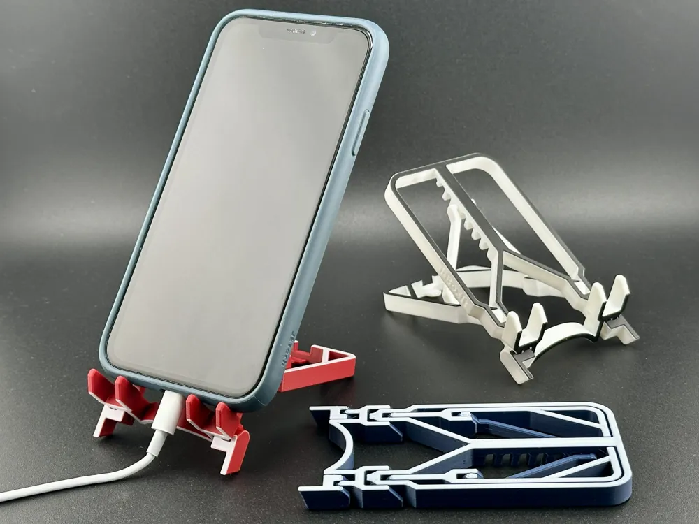 Foldable Phone Stand | No-Collapse - Free 3D Print Model - MakerWorld