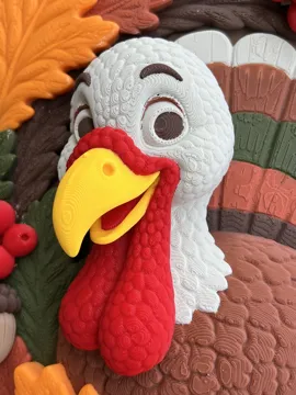 Letrero o emblema decorativo: Thanksgiving Turkey Wreath — vista de referencia 5