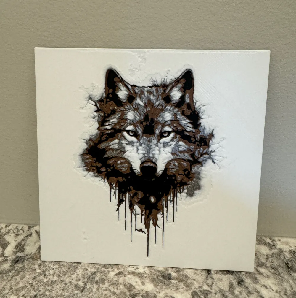 Wolf Head - Hueforge Coaster