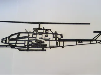 AH-1F Cobra Helicopter Line Art