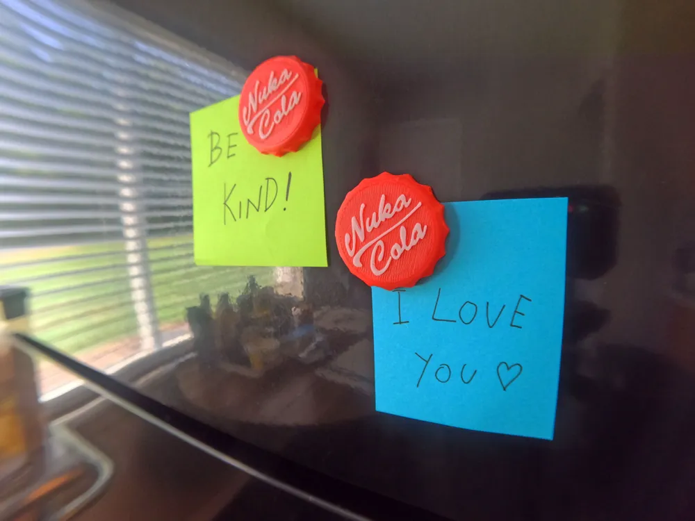 Nuka Cola Cap Fridge Magnet Nuka Cola Cap Magnet Free 3d Print