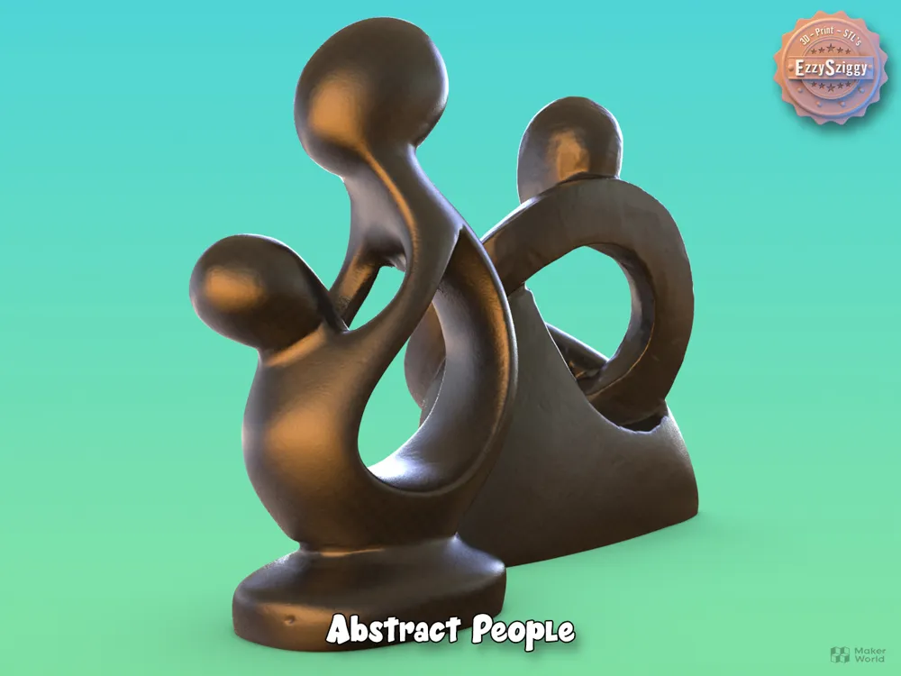 Abstract People Sculptures by EzzySziggy MakerWorld: Download Free 3D ...
