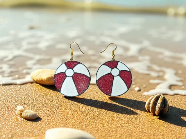 Beach ball earrings