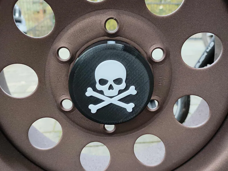 Truck Wheel Center Cap – Skull