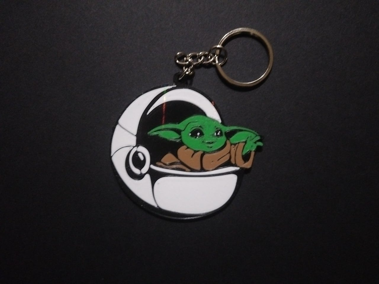 Grogu Keychain in Hover Pod | Star Wars Fan Art