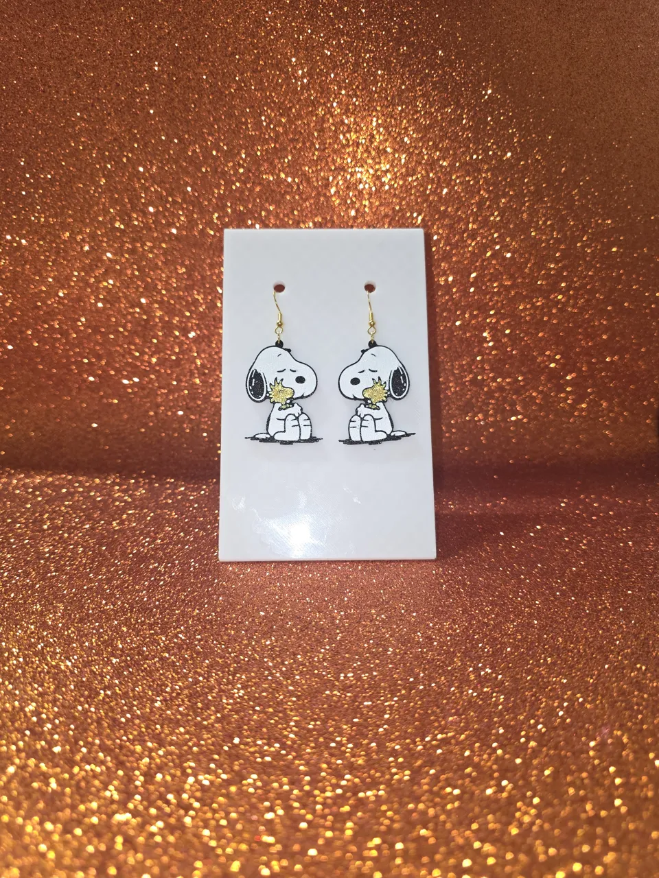 Snoopy friendship earrings view 2