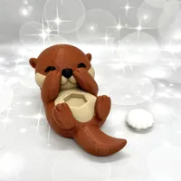 Otter (no clicker) prints in 2 pieces