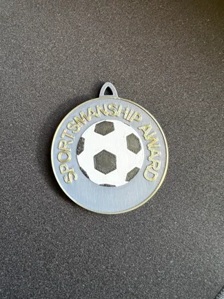 Football/Soccer Sportmanship Award Medal