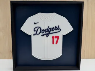 Shohei Ohtani 17 LA Dodgers Home Jersey Shadow Box