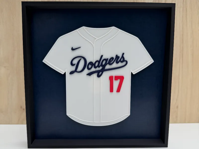 Shohei Ohtani 17 LA Dodgers Home Jersey Shadow Box