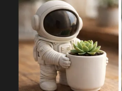 Mini Astronaut Flower Decor