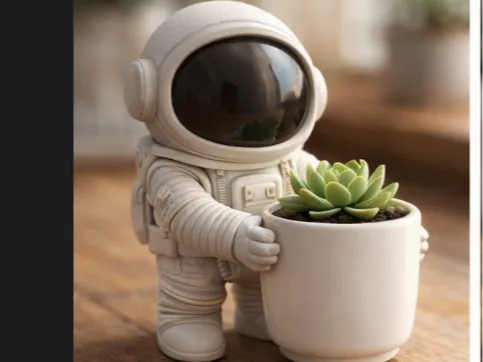 Mini Astronaut Blumendekor