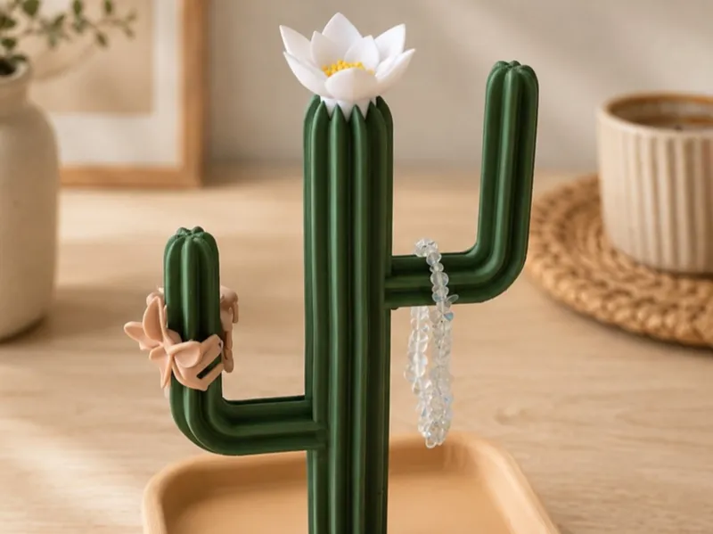 Blooming Cactus Jewelry Holder