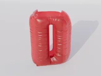 D letter pen holder inflated cloth
