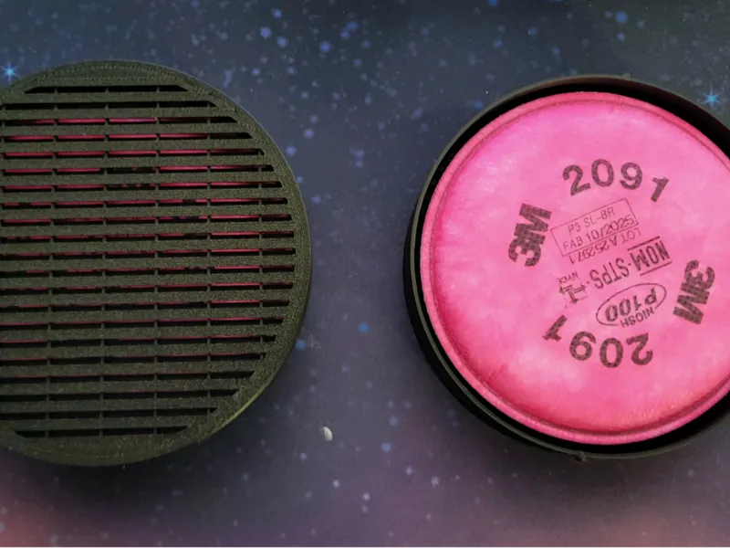 Louvered 3M P100 20xx Filter Cover / Protector