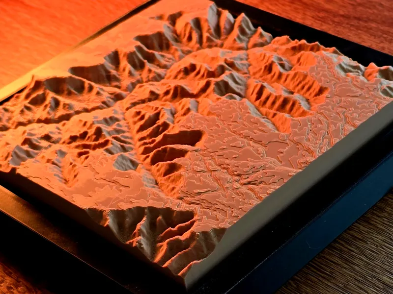 Grand Canyon North Rim, USA Topographic 3D Map